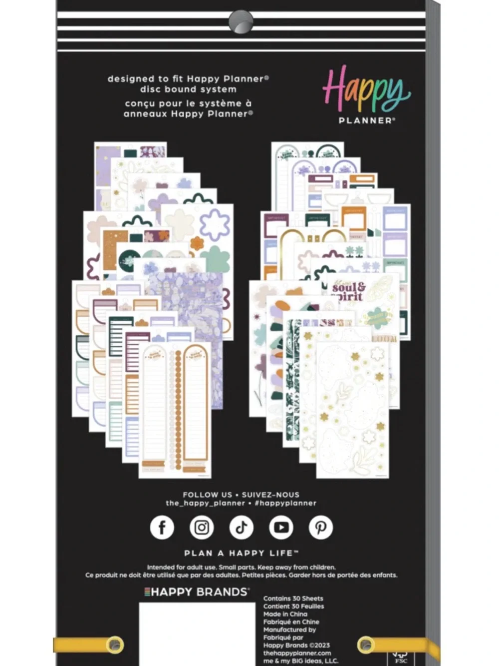 NWT-Happy Planner Classic Sticker Sheets - Pressed & Painted
